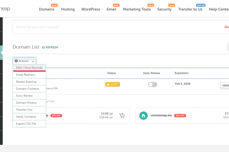 Namecheap Domain Registration