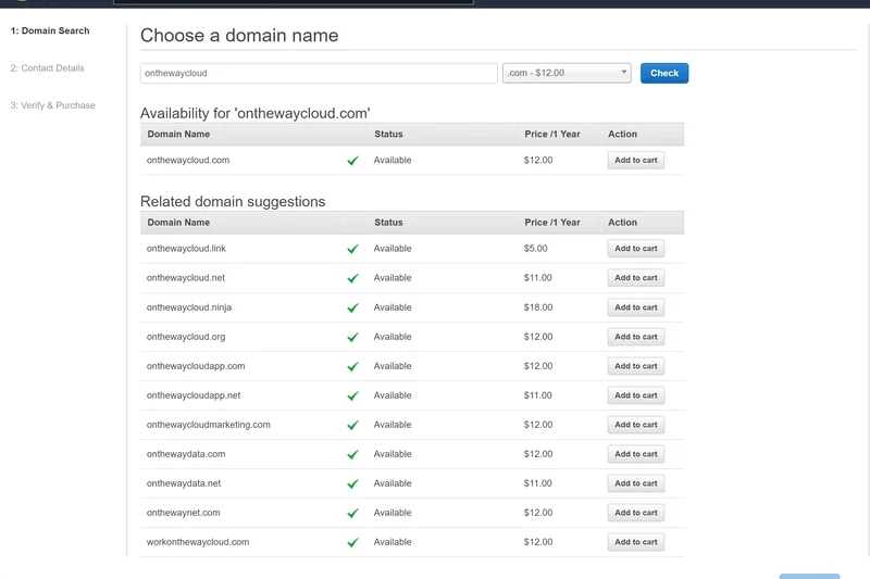 Amazon Route 53 Domain Registration