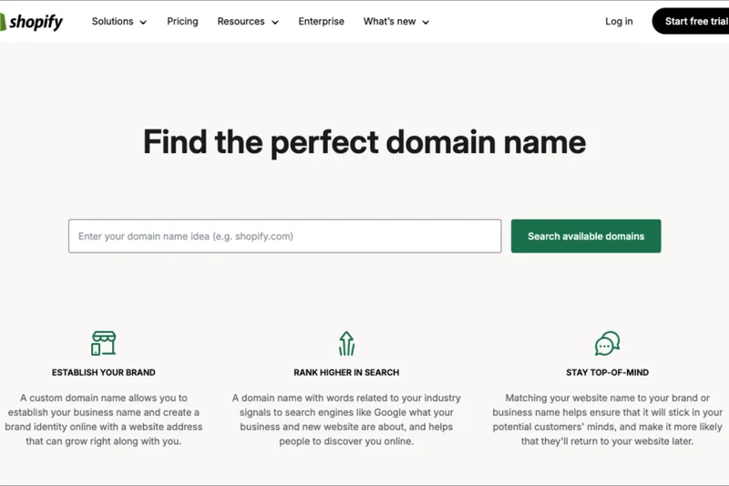 Shopify Domain Registration