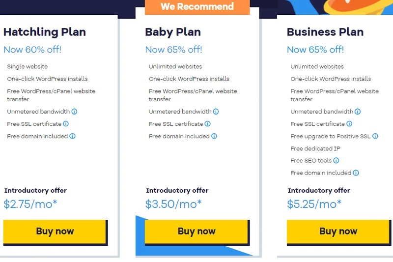 HostGator Hatchling Plan