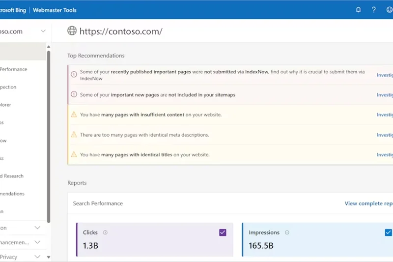 Bing Webmaster Tools
