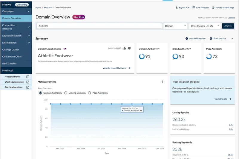 Moz Keyword Explorer
