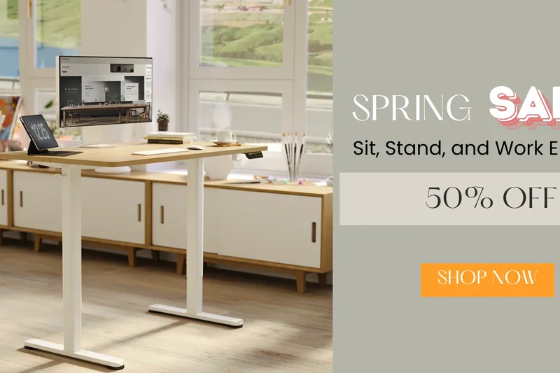 Claiks T-Shaped Electric Standing Desk Frame