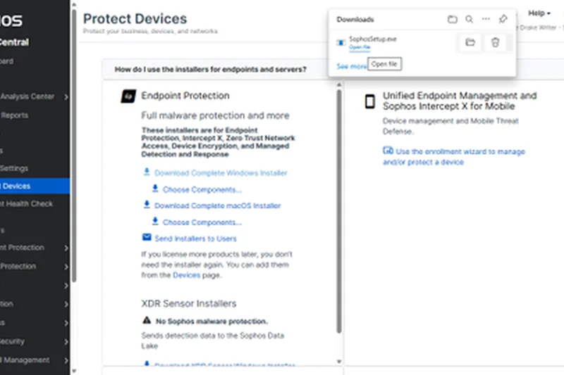 Sophos Intercept X Advanced with XDR