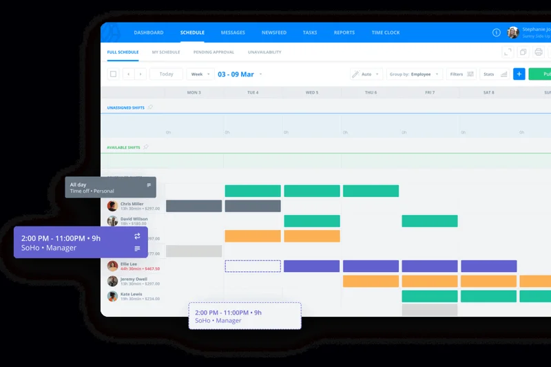 Sling Shift Scheduling