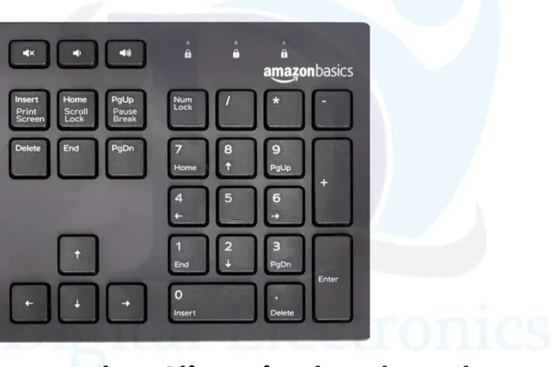 Amazon Basics Matte Black Wired Keyboard