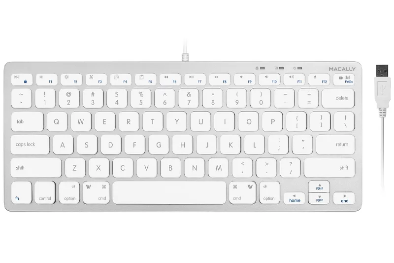 Macally Ultra Slim USB Wired Keyboard