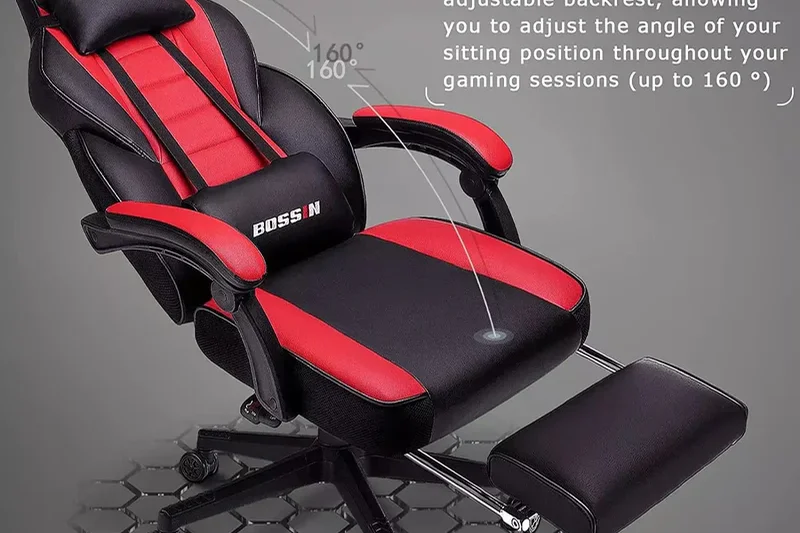 Bossin Gaming Chair with Footrest