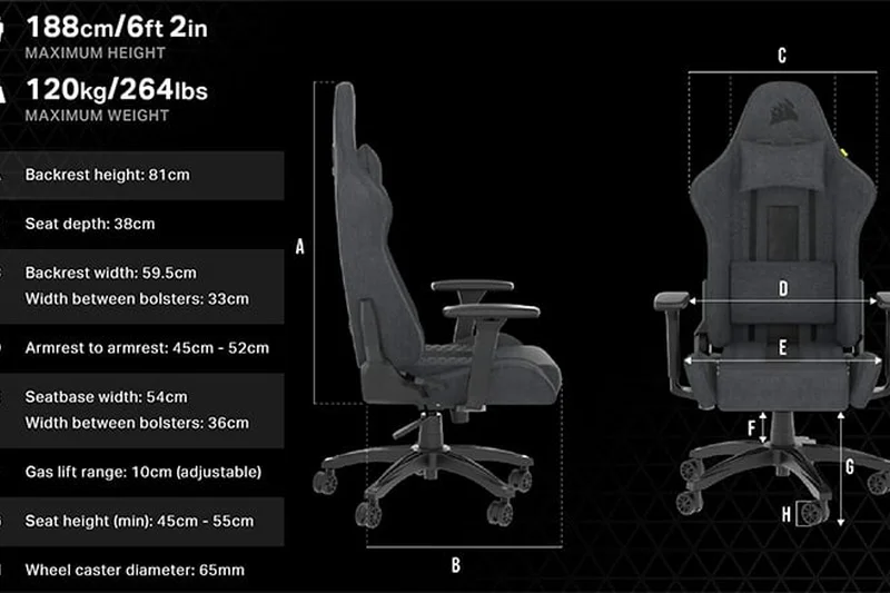 Corsair TC100 RELAXED Fabric Gaming Chair