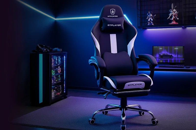 GTPLAYER Gaming Chair with Footrest