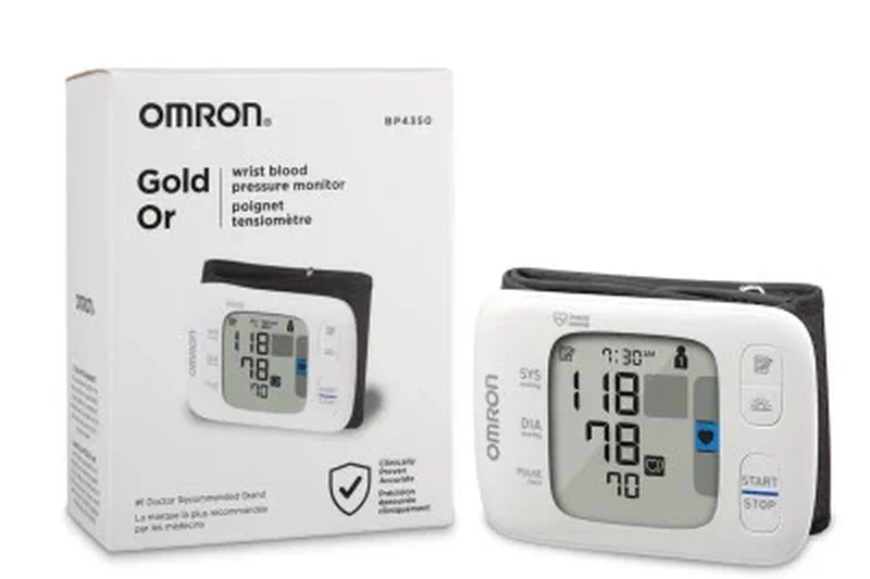 Gold Wireless Wrist Blood Pressure Monitor (BP4350)