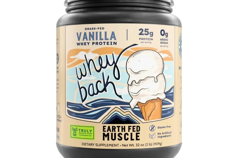 Earth Fed Muscle Whey Back Vanilla Grass-Fed Whey