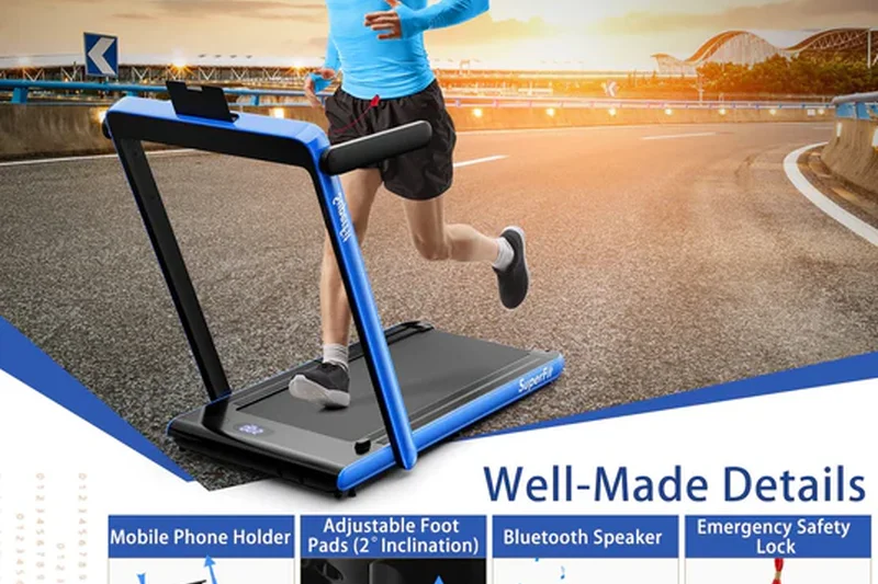 Goplus 2-in-1 Folding Treadmill