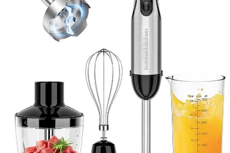 Bonsenkitchen Handheld Immersion Blender 300W