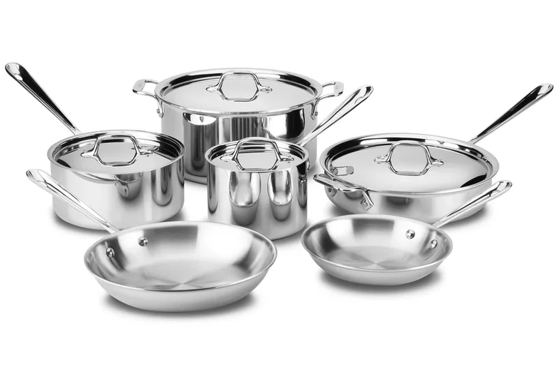 All-Clad D3 10-Piece Stainless Steel Cookware Set
