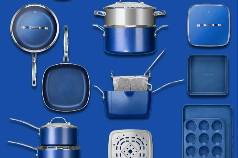 Granitestone Blue 20-Piece Cookware and Bakeware Set