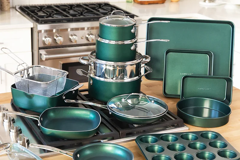Granitestone Blue 20-Piece Cookware and Bakeware Set