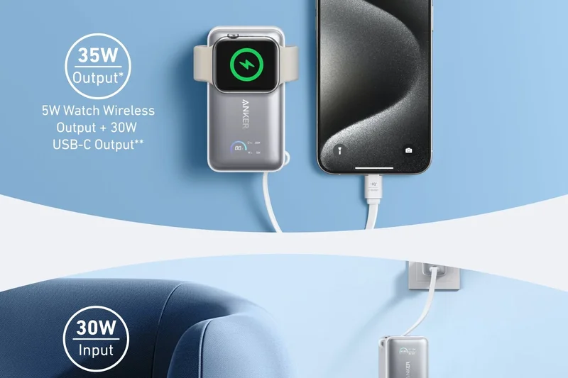 Anker MagGo Power Bank (10K, For Apple Watch)