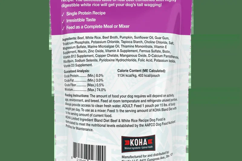 KOHA Limited Ingredient Diet Wet Bland Diet